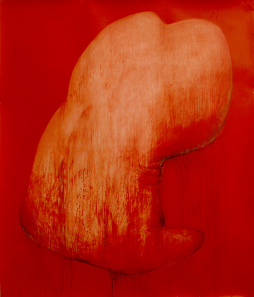 HAUT III, 1996, öl/Papier, 180 x 153 cm